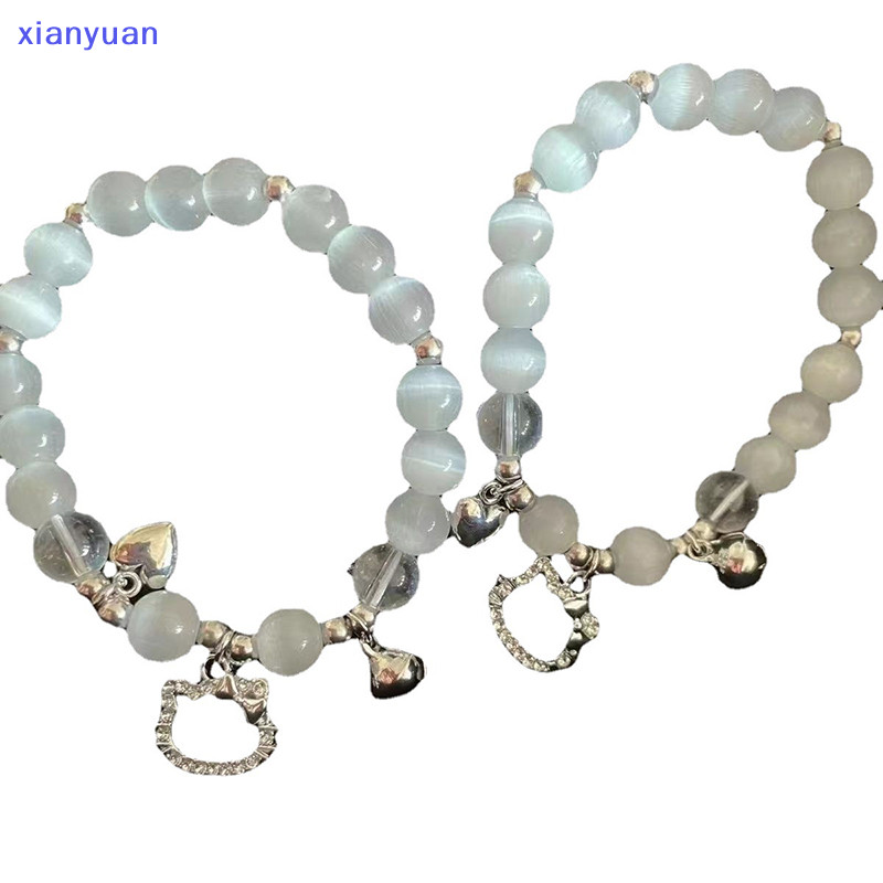 [xianyuan] Hello Kitty Y2k Diy สร้อยข้อมือผู้หญิงอะนิเมะ Sanrio น่ารักอารมณ์เครื่องประดับมือคุณภาพสูงเพื่อมอบของขวัญแฟน XY