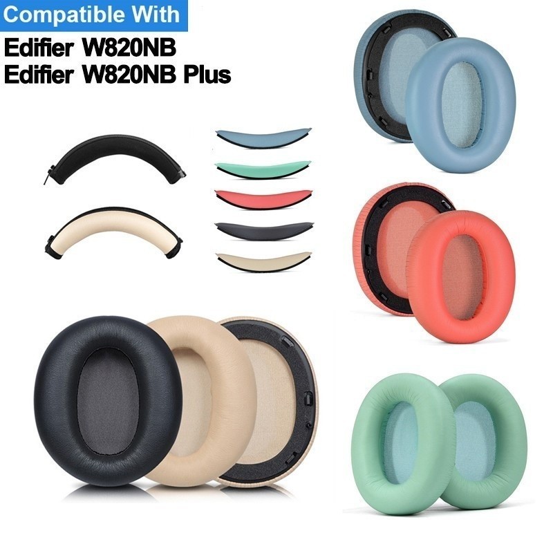 1 คู่แผ่นรองหูฟังสําหรับ Edifier W820NB / W820NB Plus หูฟังแถบคาดศีรษะ Headbeam แขนป้องกันแผ่นรองหูฟังเบาะฟองน้ําชุดหูฟัง Earpads Ear pads  Earpbuff Ear Cushion