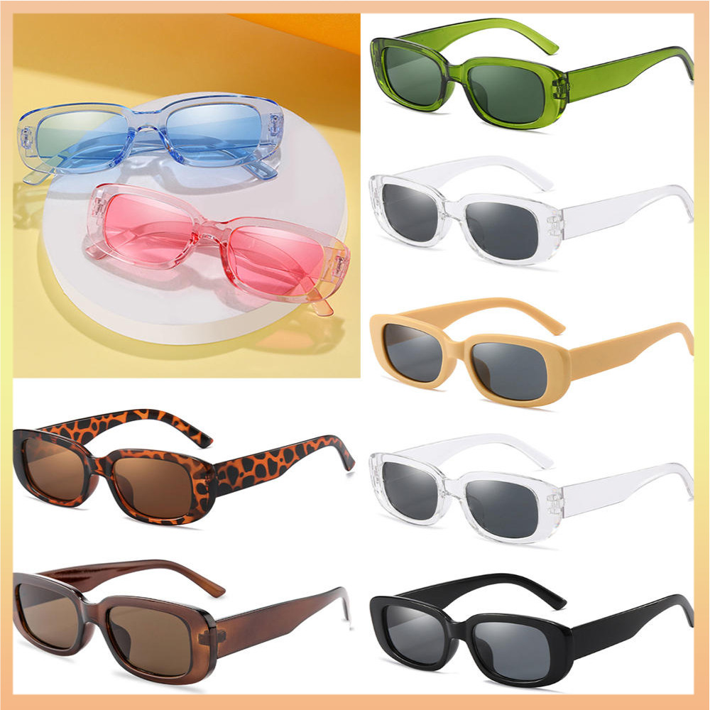 แฟชั่นกรอบเล็กแว่นตากันแดดยุโรปและอเมริกา Street Photos Retro Square แว่นตากันแดด UV400 Unisex แว่นต