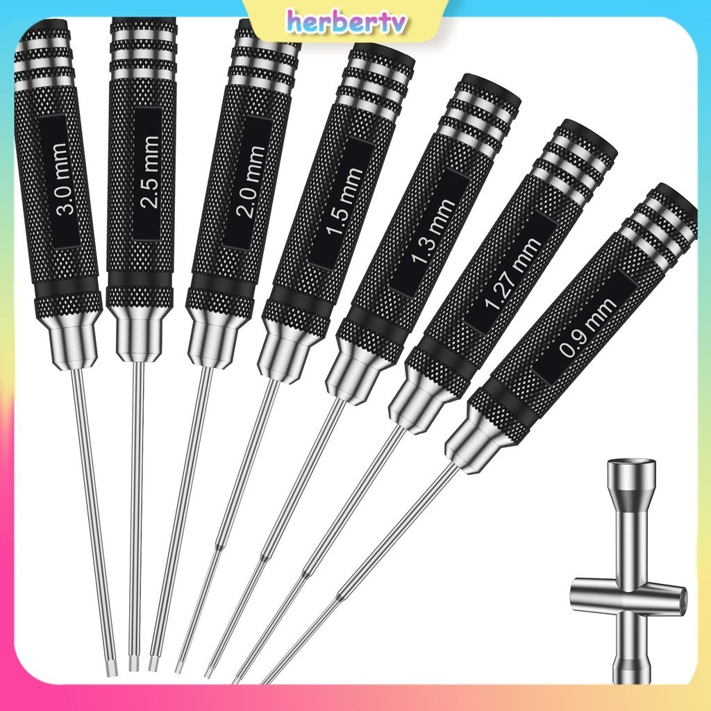 Rc Hex ไขควง 0.9/1.27/1.3/1.5/2.0/2.5/3.0 มม.หกเหลี่ยมไขควง RC Hobby เครื่องมือ Cross Sleeve ประแจ SHOPSBC9378