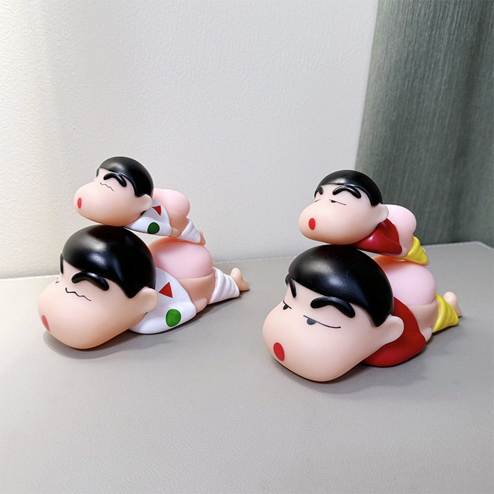 คอลเลกชันตกแต่งรถความเครียดบรรเทาของเล่นตุ๊กตารุ่นเครื่องประดับสก์ท็อปก้นนุ่มที่วางโทรศัพท์มือถือน่ารักการ์ตูนเครยอนชินจังชาน