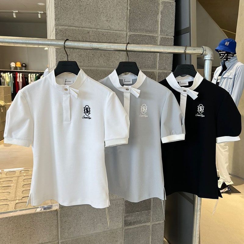 เสื้อกอล์ฟแขนสั้นผู้หญิงสไตล์เกาหลี