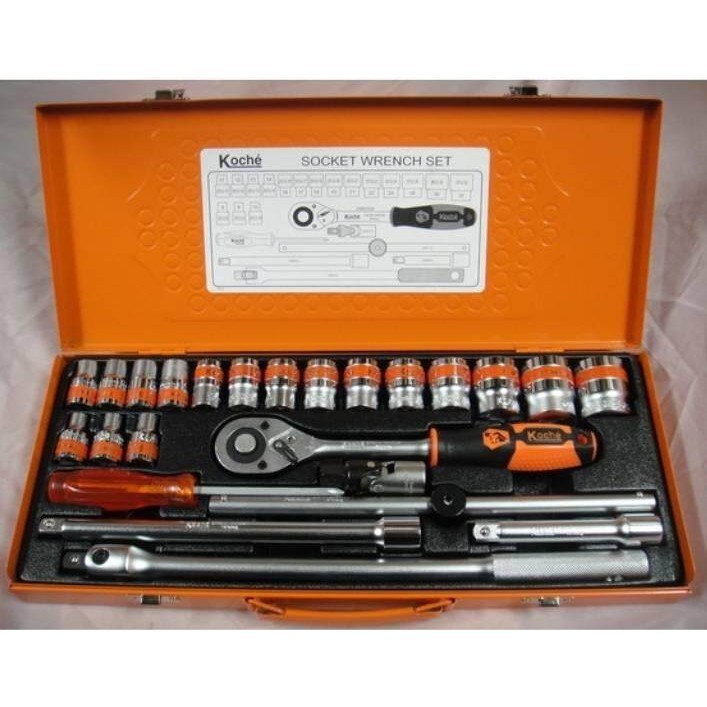 KOCHE บล็อกชุด SD.1/2"  25 ตัว/ชุด (ระบบหุน) ประแจบล็อก เครื่องมือชุด