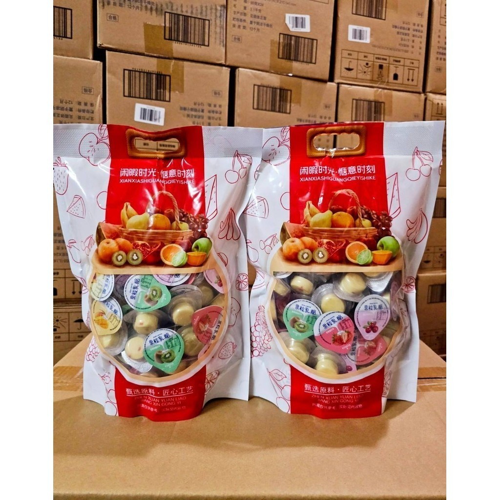 ขนมชีสนมวัวรสผลไม้ตราเดมี่ ถุงแดง คละรส ขนาด500กรัม (ปลีก)