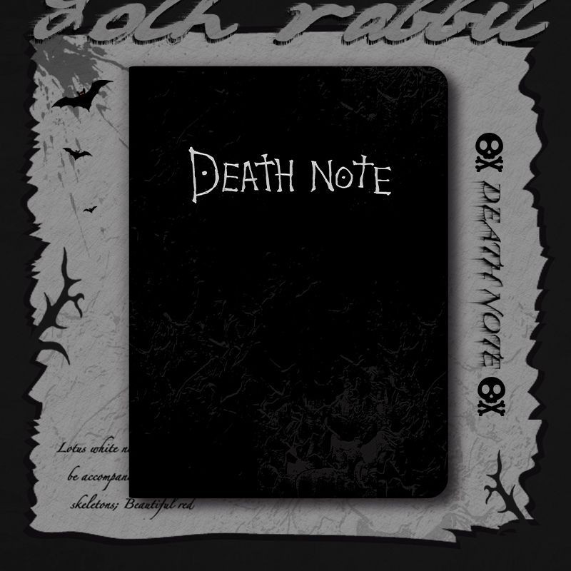 เคสไอแพด 10th Generation Air4 Air5 Air6 10.5 นิ้ว Retro ส่วนบุคคล Death Note พร้อมช่องเสียบปากกา Gen7/8/9 วัสดุผ้าไหม Mini4 5 ฝาครอบ Anti Drop กรณีแท็บเล็ต