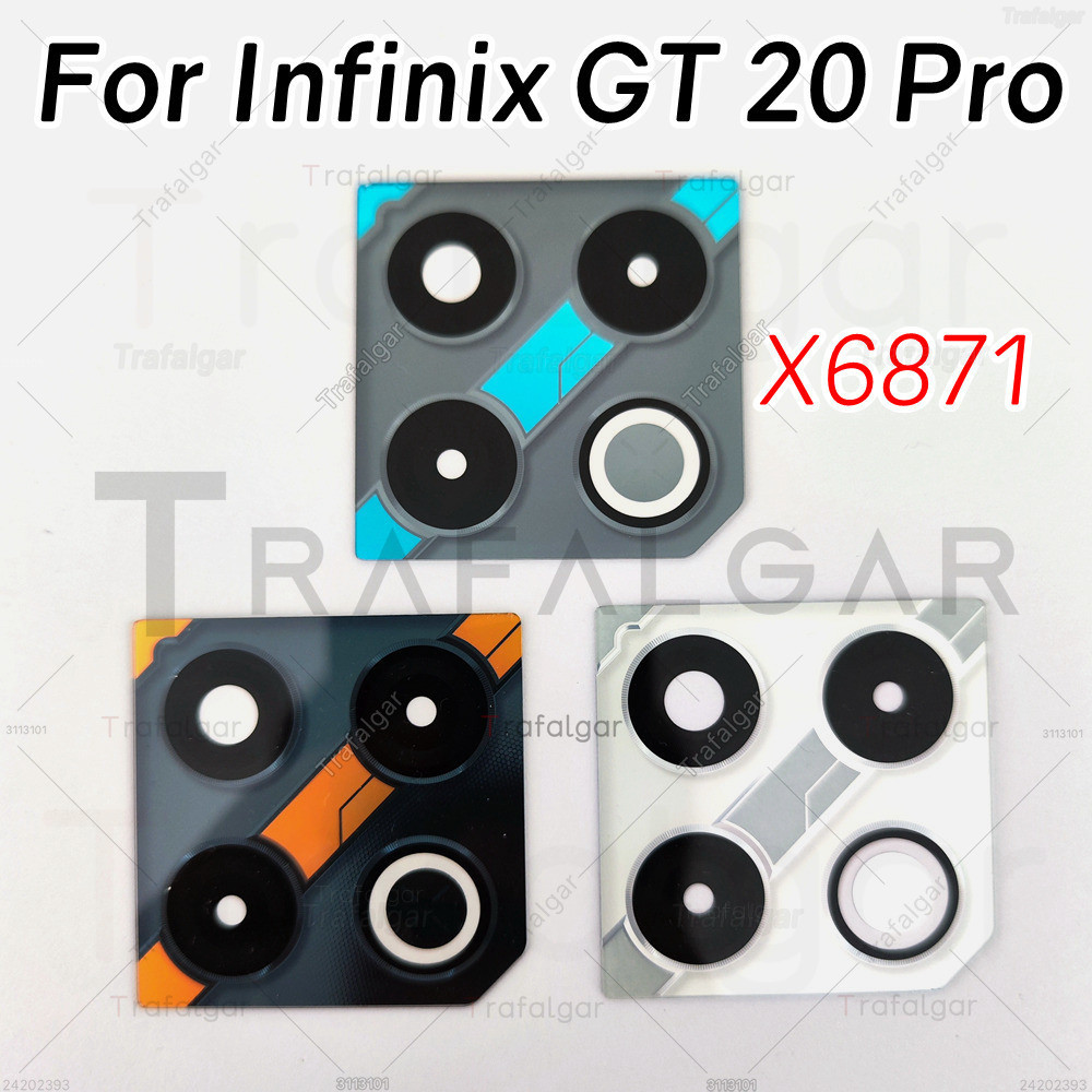 เลนส์กล้องด้านหลังสําหรับ Infinix GT 20 Pro GT20 Pro X6871 ฝาครอบกล้องเปลี่ยนด้วยสติกเกอร์กาว