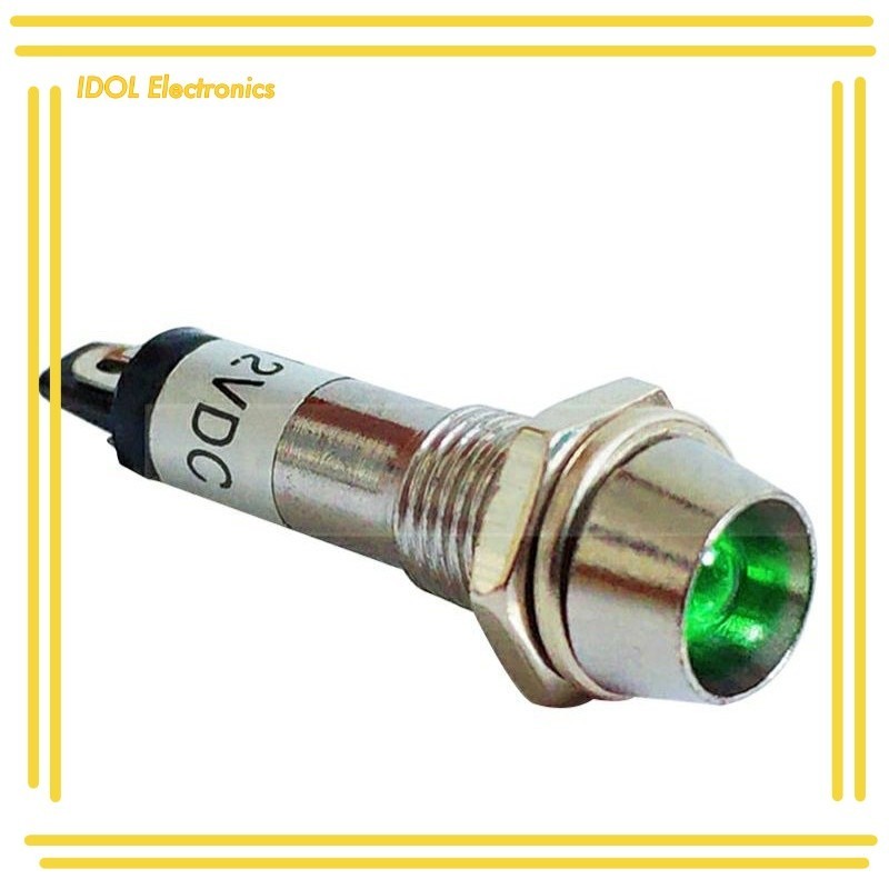ราคาถูก! 2ชิ้นหลอด lamp LED เหล็ก  8mm 12v 24v 220v พร้อมส่ง