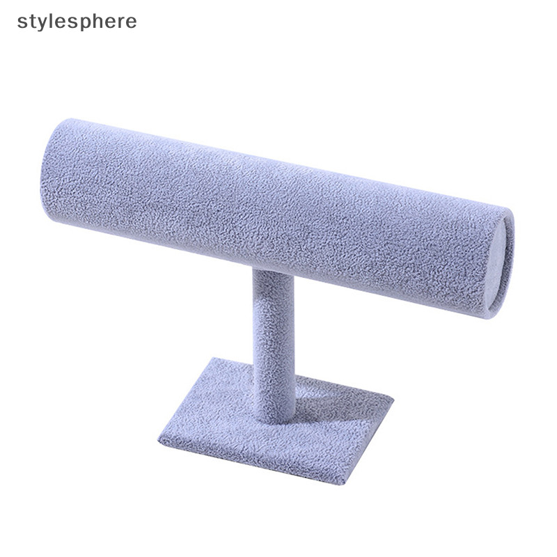 [Stylesphere] ที่วางสร้อยข้อมือ, ขาตั้งเครื่องประดับกํามะหยี่สีเทา, ขาตั้งจัดแสดงสร้อยข้อมือที่ถอดออกได้, ที่วางเครื่องประดับสําหรับนาฬิกาแสดง [th]