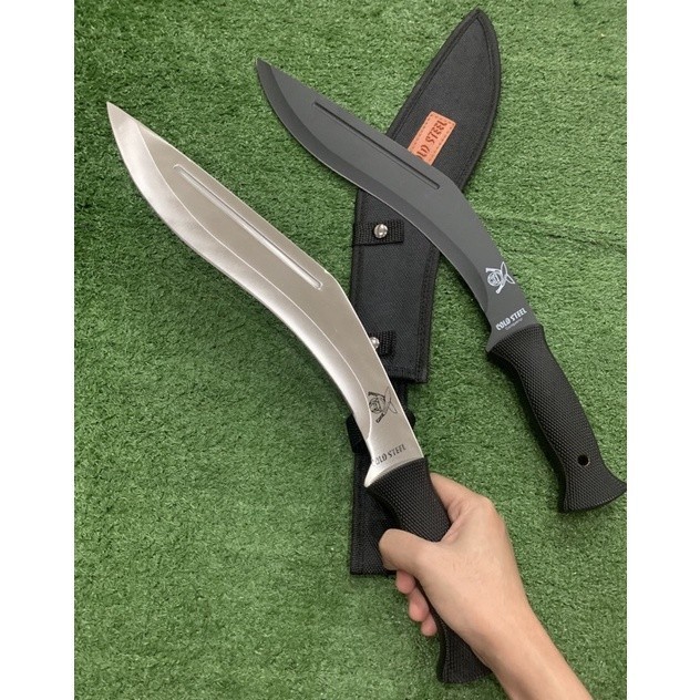 มีดกุรข่ามีดเดินป่า  มีดใบตาย COLD STEEL Conqueror Kukri ขนาด 17.5 นิ้ว (44 ซม.) สีดำ และ สีเงิน