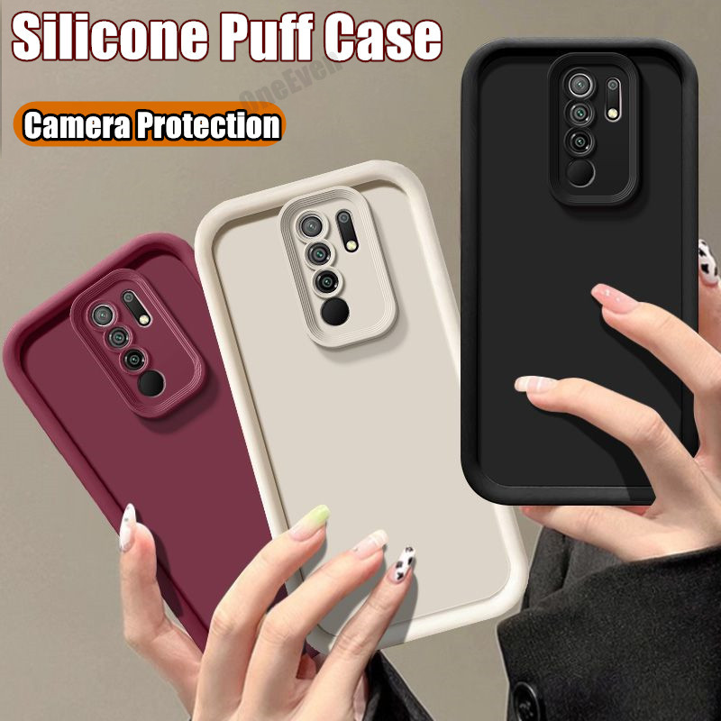 สําหรับ Xiaomi Redmi 9 M2004J19G M2004J19C Micro-matte Anti-Fingerprints ซิลิโคนอ่อนนุ่มขั้นตอนฝาครอบกล้องป้องกันกรณี