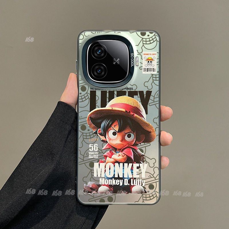 สําหรับ IQOO Z9 5G Z9X 5GกรณีIQOO Z9 TurboอะนิเมะOne Piece Luffy ZoroกันกระแทกWhithกล้องProtectorโปร่งแสงMatte Hardฝาครอบโทรศัพท์สําหรับชายนักเรียนMan