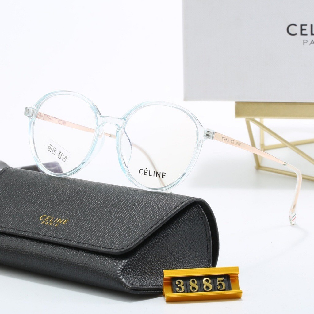 Celine Influencer Same Style Plain Face Glasses Simple Fashion Round Frame Plain Glasses ht3885