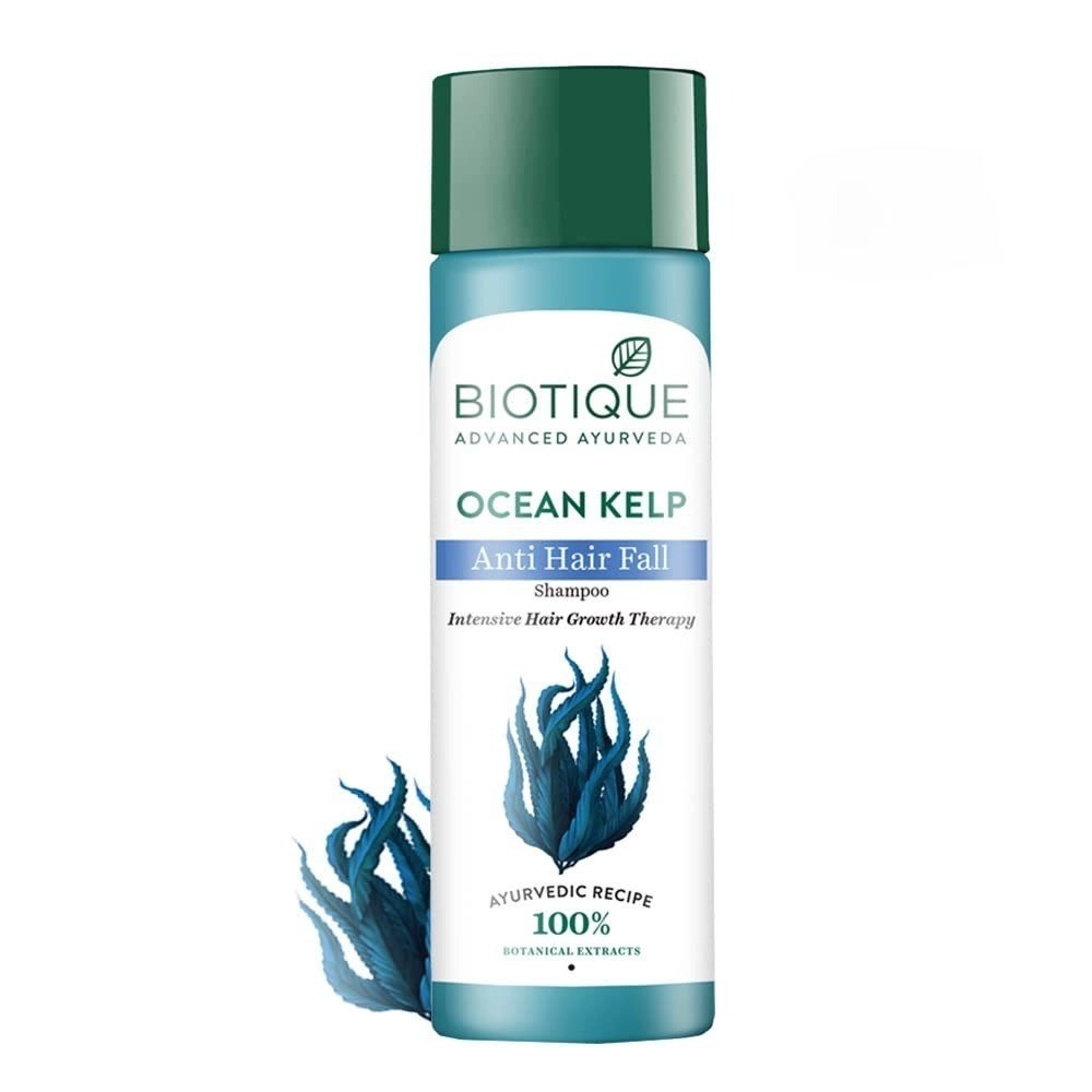 BIOTIQUE Anti Hair Fall - Ocean Kelp, Shampoo, Intensive Hair Regrowth Treatment, ลดผมขาดร่วง เร่งผม