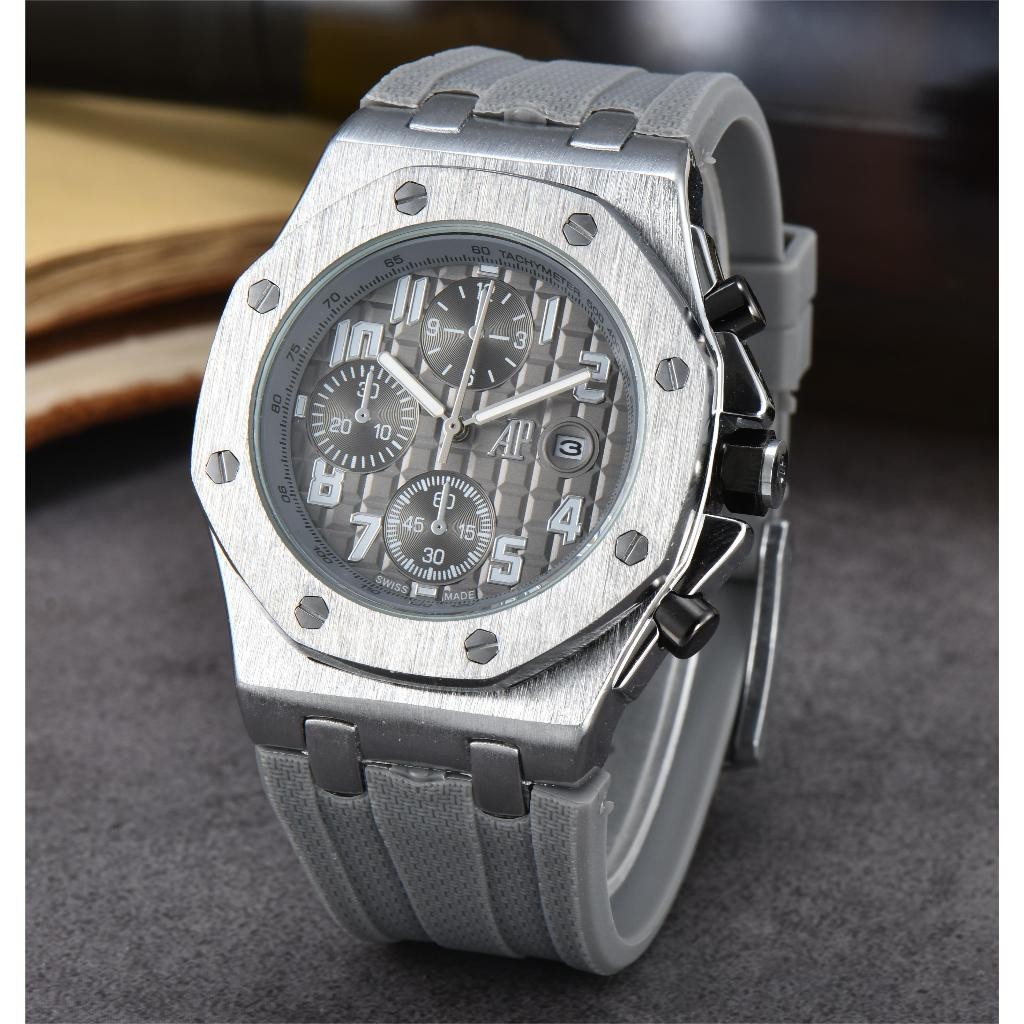 Audemars PIGUET สายยางควอตซ์ นาฬิกาจีน นาฬิกาสปอร์ตเพื่อการพักผ่อน นาฬิกาผู้ชาย