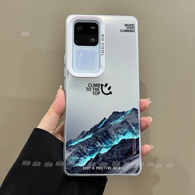เคส Vivo V30 V30E V29 5G เคส Vivo V30 Pro Case เคสออโรร่าหิมะภูเขาฝาครอบกันกระแทกแบรนด์อินเทรนด์เคลือบฝาครอบโทรศัพท์แข็ง