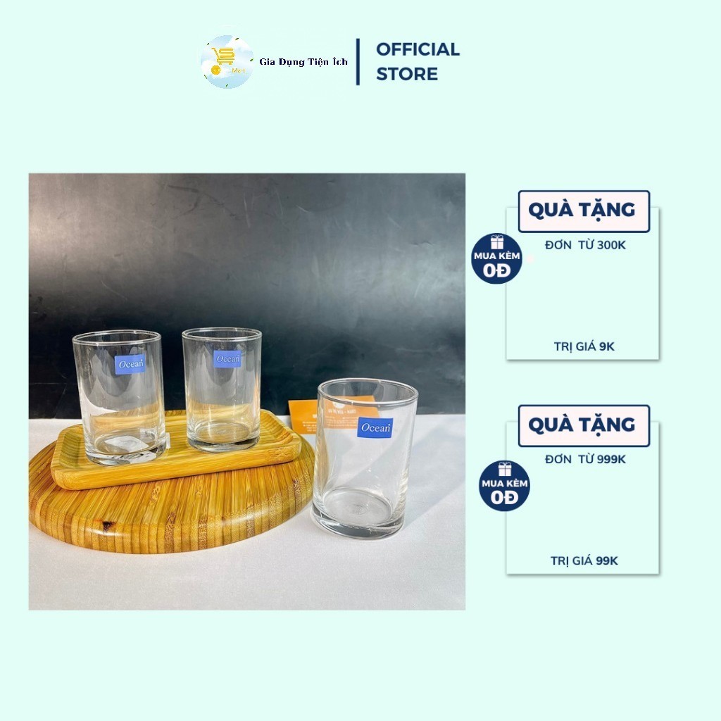 Ocean Glass Cup B01206 175Ml แก้วหัดดื่ม ถ้วยชาเย็น ถ้วยกาแฟใส หนา คุณภาพสูง Mta-Mart2