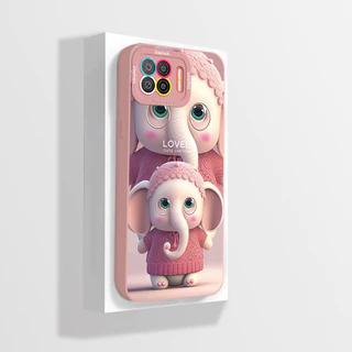 สําหรับ OPPO A73 A93 Reno 4F Reno4 Lite F17 Pro 4G เคสโทรศัพท์ความงามการ์ตูนนักบินอวกาศฝาครอบซิลิโคนกันกระแทกปลอก
