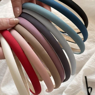 Ins ยอดนิยมเกาหลีบางวินเทจซาติน Headwear ที่คาดผมสําหรับผู้หญิงสาว