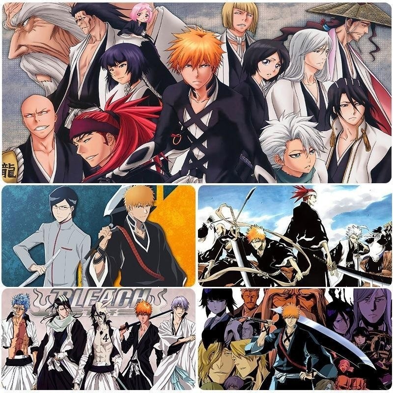 แผ่นรองเมาส์ BLEACH ขนาดใหญ่พิเศษหนาแป้นพิมพ์คอมพิวเตอร์โต๊ะ 90*40/80*30/60*30/26*21 ซม.โต๊ะตกแต่งของขวัญสําหรับแฟนอะนิเมะญี่ปุ่น