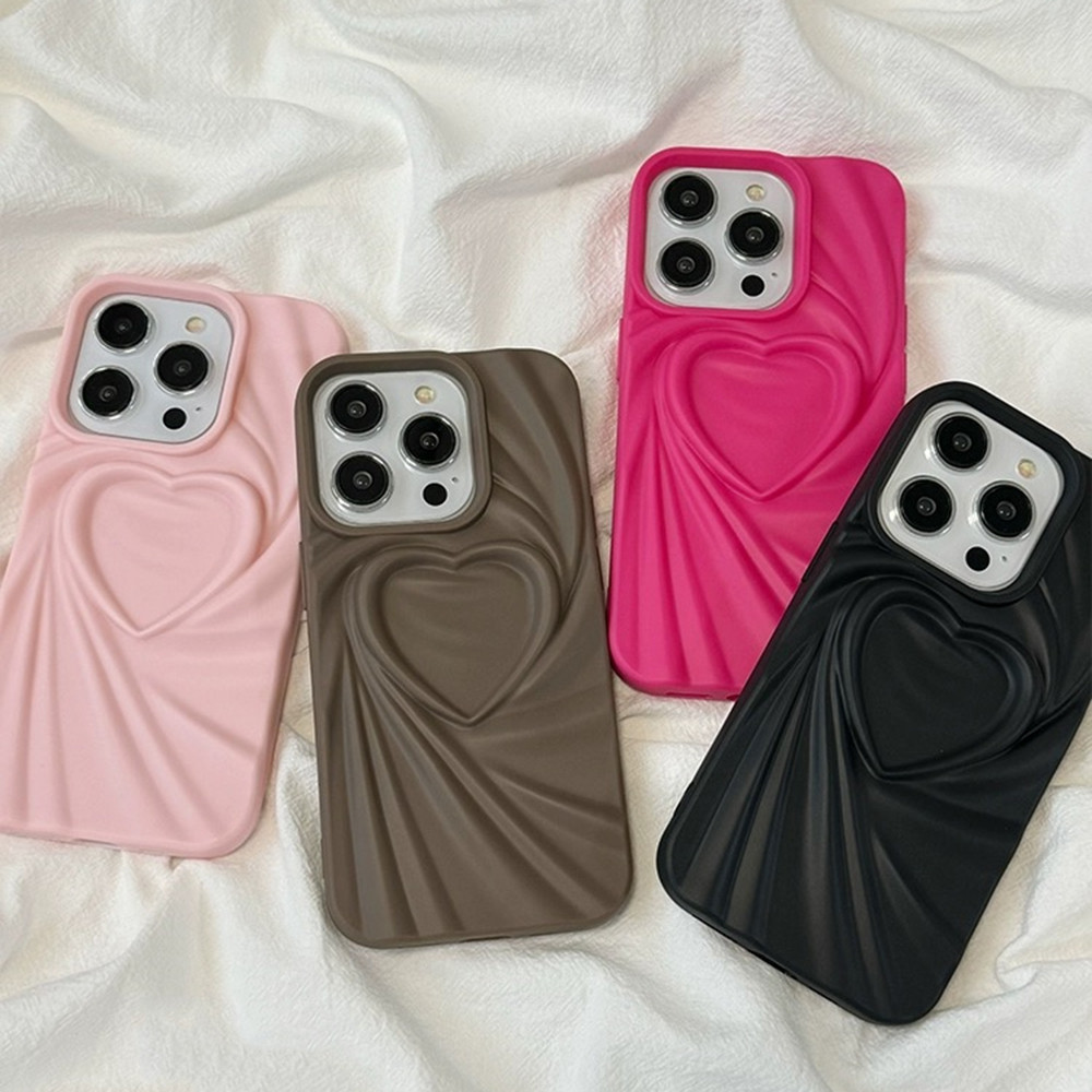 Color Love Heart Vortexเคสโทรศัพท์สําหรับiPhone 11 13 12 14 Pro Max 15 Pro Max 15 Pro 15 Plusคลุมทั้งหมดกันกระแทกปกอ่อน