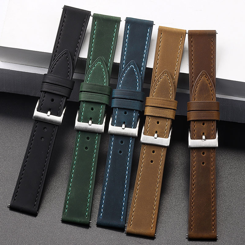 18มิลลิเมตร19มิลลิเมตร20มิลลิเมตร21มิลลิเมตร22มิลลิเมตร24มิลลิเมตรวินเทจหนังแท้สายนาฬิกาด่วนที่วางจําหน่ายดูวงชั้นหนังวัวสายนาฬิกาข้อมือผู้หญิงผู้ชายสร้อยข้อมือสากลข้อ