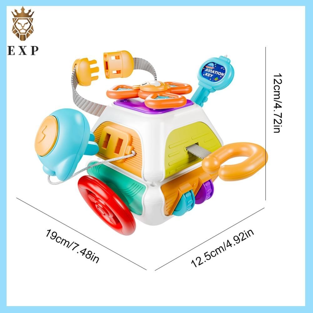 [explosion1.th] 10 in 1 Baby Busy Board Cube Montessori Sensory ของเล่นสําหรับเด็กวัยหัดเดิน 1-3 ปี