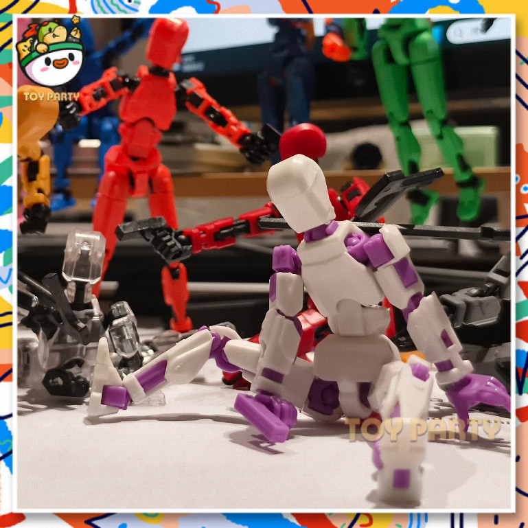 【 24ชม. Lucky 13Dummy 13 Action Figure Multi Joint Movable 3D พิมพ์ของเล่นกล่องตาบอด Army Nova 13 Mini T13 รูปของเล่น