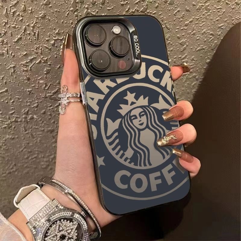 เคสไอโฟน16 15 14 13 12 11 Pro Max Case หรูหรา Fashion Starbucks Coffee ซิลิโคน Compatible เคส iPhone 16PM,16Plus,X/XS, XR,7+,8Plus