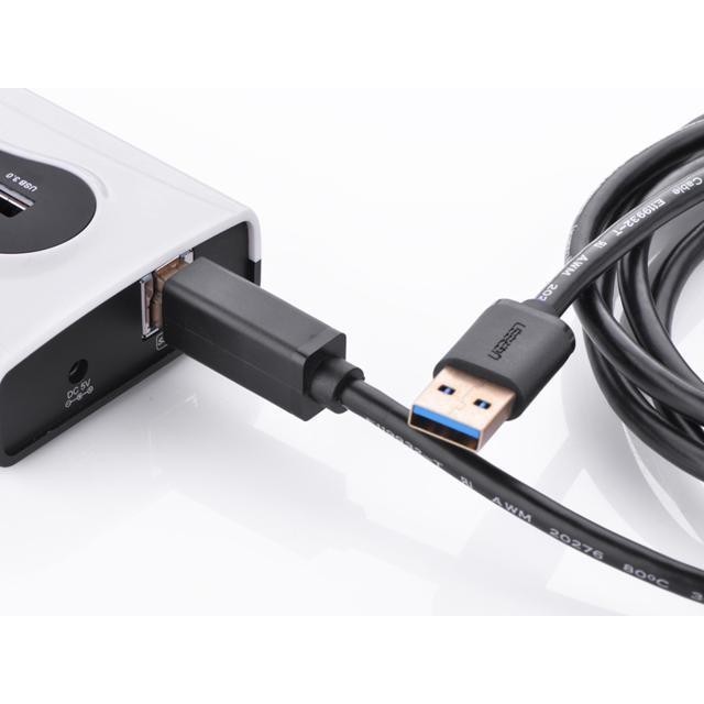 UGREEN สายต่อปริ้นเตอร์ USB 3.0 A Male to USB B Male Printer Scanner Cable ยาว 1-2M รุ่น US210