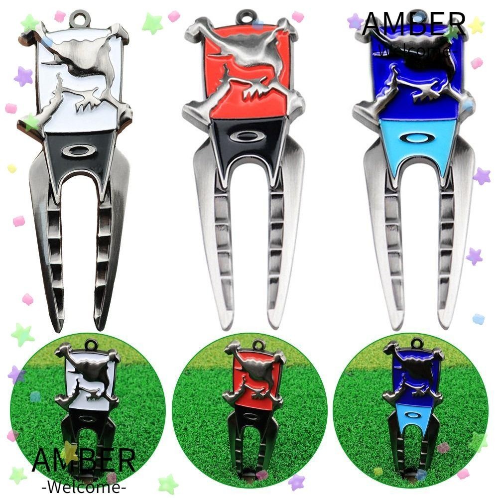 AMBER อุปกรณ์ส้อมกอล์ฟ โลหะผสมสังกะสี อเนกประสงค์ สําหรับฝึกตีกอล์ฟ