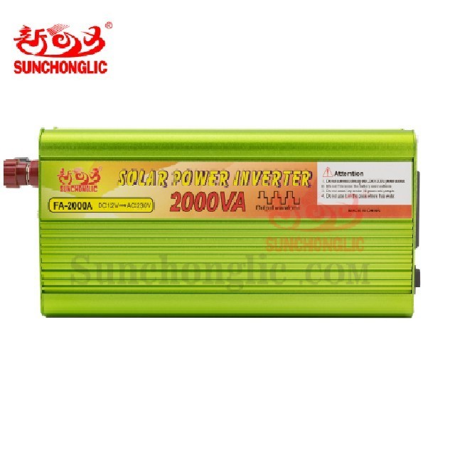 อะแดปเตอร์แปลงไฟ 2000W 12V เป็น 220V - Sunchonglic - FA-2000A