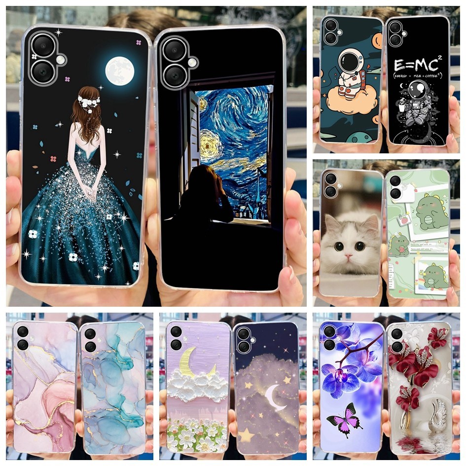 SAMSUNG สําหรับsamsung Galaxy A06 2024 กรณีแฟชั่นรูปแบบหินอ่อนซิลิโคนนุ่มโทรศัพท์ปกหลังสําหรับSamsung A06 A 06 SM-A065Fกันชน