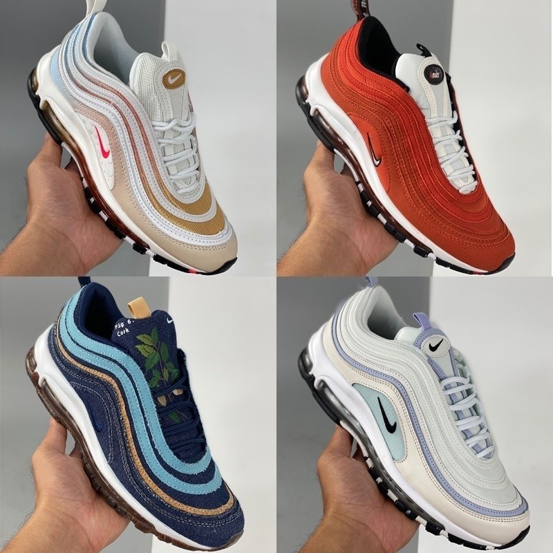 New Air Max 97 Men Women Running Shoes 97S The Future is in the Air Cork Ghost undefeated bruins out