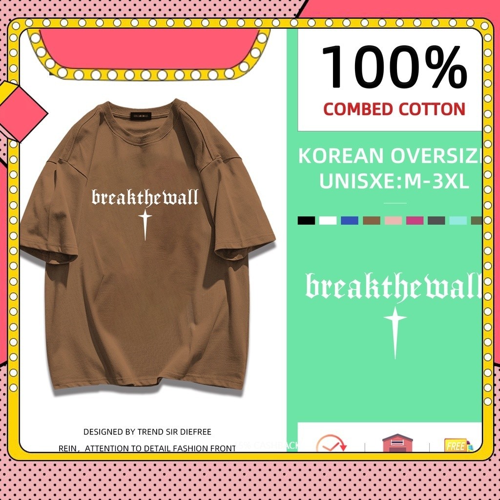 【Fashion】2024 พร้อมส่ง🧸 เสื้อยืด alphabettshirt  7สี M-3XL