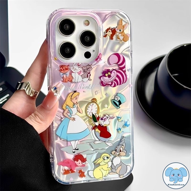 เจ้าหญิงอลิซลูกแมวกระต่าย ที่น่ารักเคสเข้ากันได้กับ IPhone 11 7Plus 13 15 XR 12 14 Pro Max 15 14 8Plus X XS Max ปกอ่อน