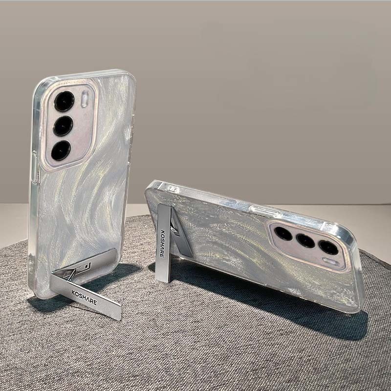 เคส OPPO Reno 12 11 10 Pro Reno12Pro 11F 12F 8T 8Z 7Z 5 6 6Z 5G เคสโทรศัพท์พร้อมผู้ถือกันกระแทก Hard Luxury ออกแบบใหม่