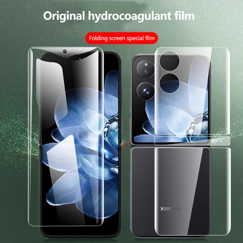 4in1 HD ฟิล์ม Hydrogel คลุมทั้งหมดสําหรับ Xiaomi Mix Flip ฝาครอบป้องกันหน้าจอ