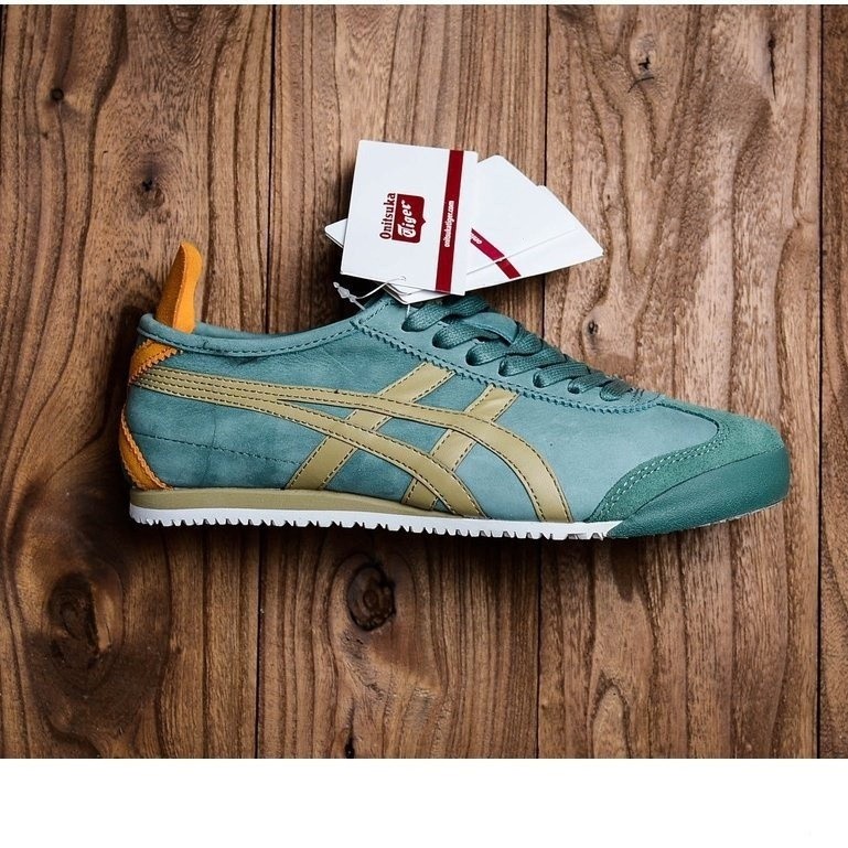 Onitsuka Tiger MEXICO 66ผู้ชายและผู้หญิงกีฬา antiskid หนังรองเท้าวิ่ง ybss