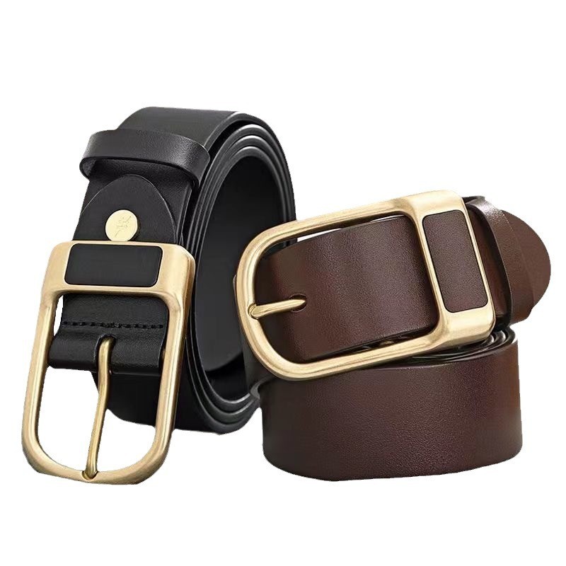 คลิปหนีบเข็มขัดหนังผู้ชายหัวเข็มขัดอัตโนมัติทองแดงแฟชั่นส - รูปที่ 5