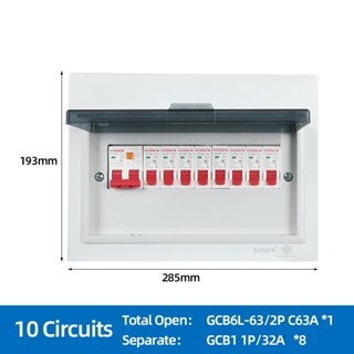 ตู้คอนซูมเมอร์ GCDQCN 8 ช่อง เมนธรรมดา MCB / เมนกันดูด RCBO …