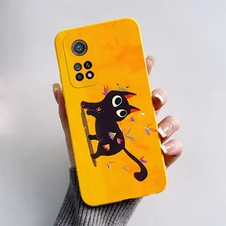 สําหรับ Xiaomi Mi 10T Pro 5G เคสซิลิโคน Soft Matte น่ารักการ์ตูนดอกไม้รูปแบบกล้วยฝาครอบป้องกันสําหรับ Xiaomi Mi10T 10TPro ปลอก