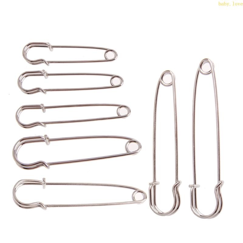 Blove * Heavy Duty Safety Pins 10 ชิ้นชุด Silver Tone ขนาดใหญ่ Strong Pinning เย็บเครื่องมือ