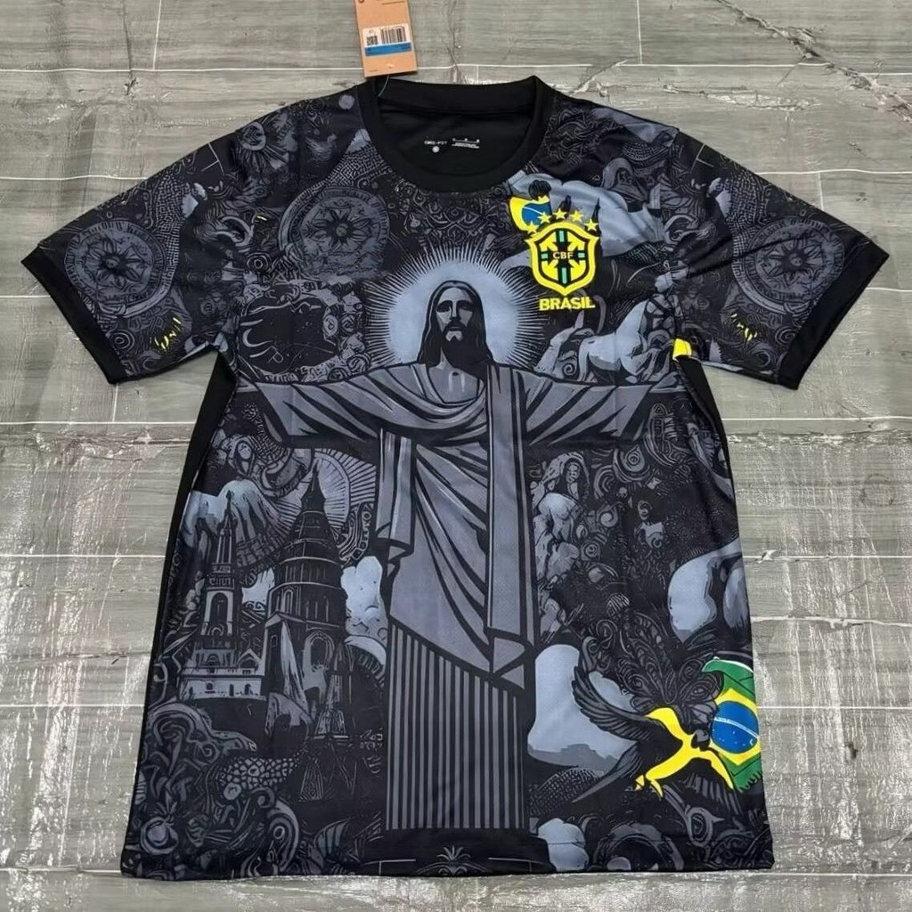 22425 Brazil Special Edition Jersey Goddess Thai Football Top Sports Summer Game Casual Short Sleeve