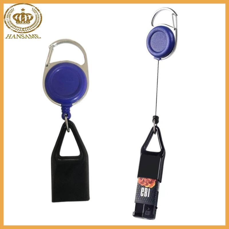 เขา พวงกุญแจไฟแช็กแบบยืดหดได้ สายจูงไฟแช็ก ที่ใส่ไฟแช็กคละสี