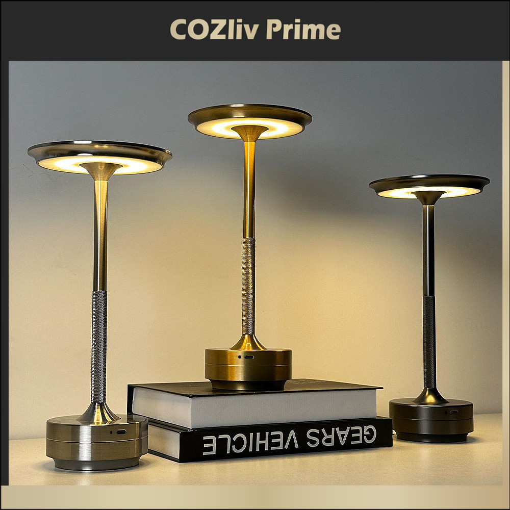 【การจัดส่งไทย】Table Lamp โคมไฟตั้งโต๊ะ LED สามสี แบบไร้สาย เซนเซอร์สัมผัส ชาร์จไฟได้ สําหรับร้านอาหาร โรงแรม บาร์ ห้องนอ