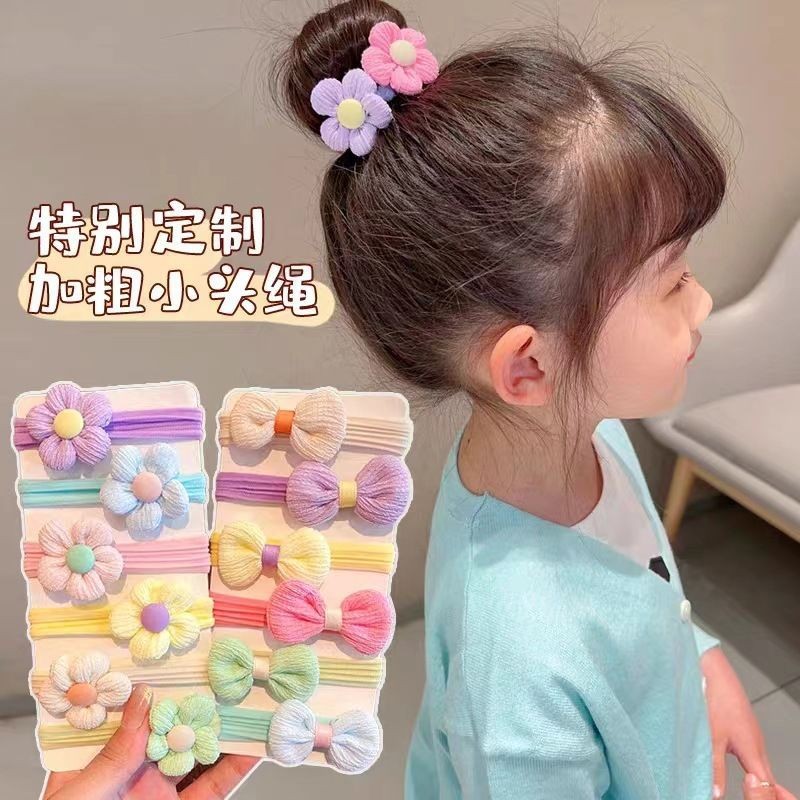 ความยืดหยุ่นสูงไม่เจ็บผมยางรัดผูกผมดอกไม้เชือกผมสาวผ้าโพกศีรษะสาวผูกผมผมหางม้ายางรัด