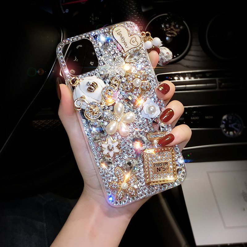 เคสโทรศัพท์สําหรับoppo Reno 12 11 0 9 8 8Z 7 7Z 6 5 5Z A18 A38 A58 A78 A98 A96 A54 A15 Luxury Rhinestoneกันกระแทก