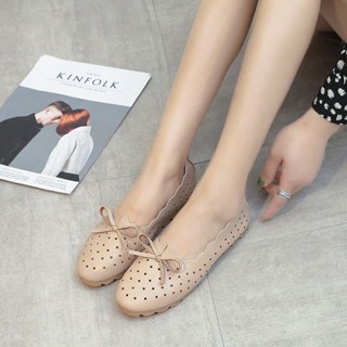 Peas รองเท้าหญิง Soft-Soled Soft-Soled รองเท้าแม่แบนนักเรียน…