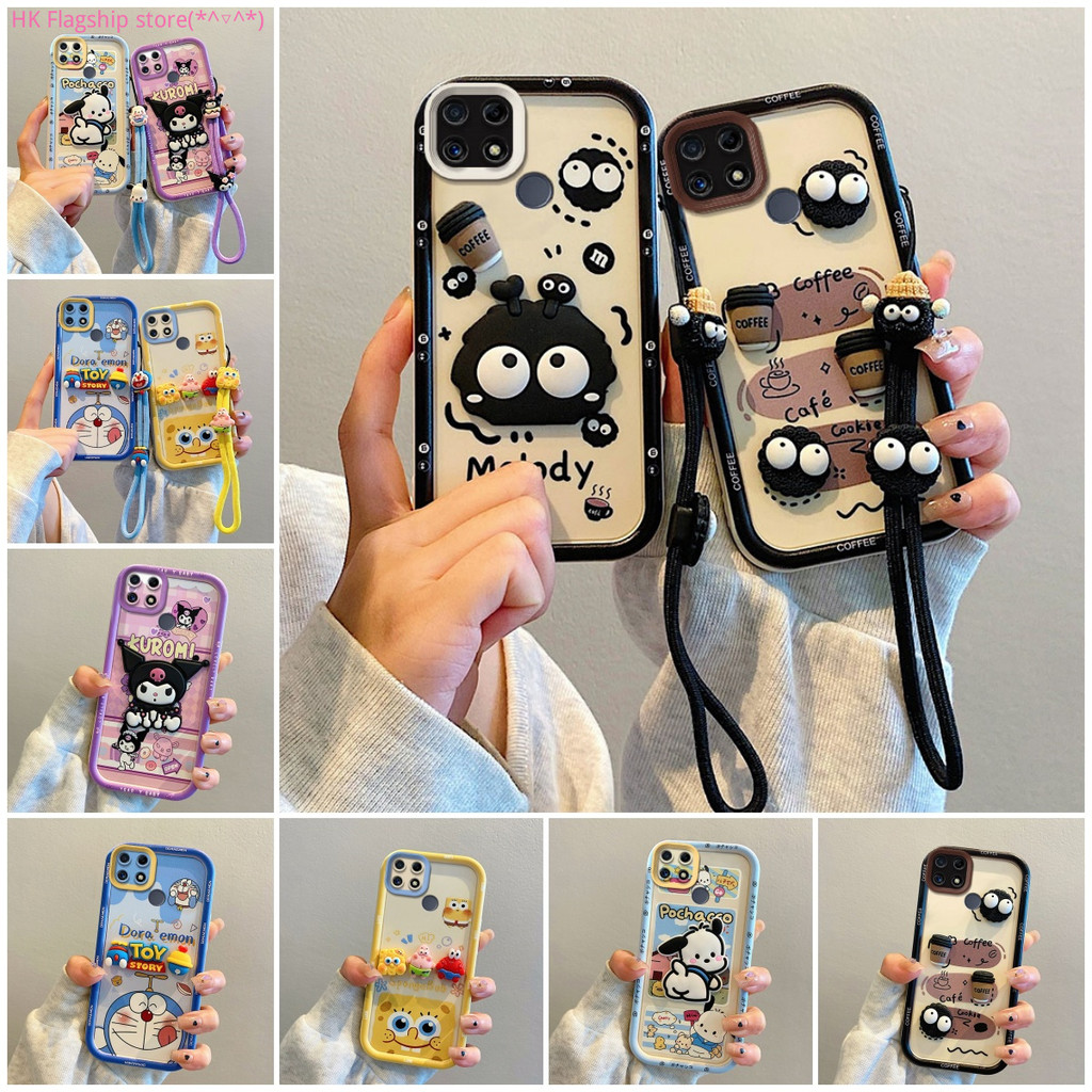 เคส OPPO A15 A15S Realme C25 Realme C12 การ์ตูนการ์ตูน การ์ตูนซิลิโคนอ่อนนุ่มเคสโทรศัพท์ PQG2