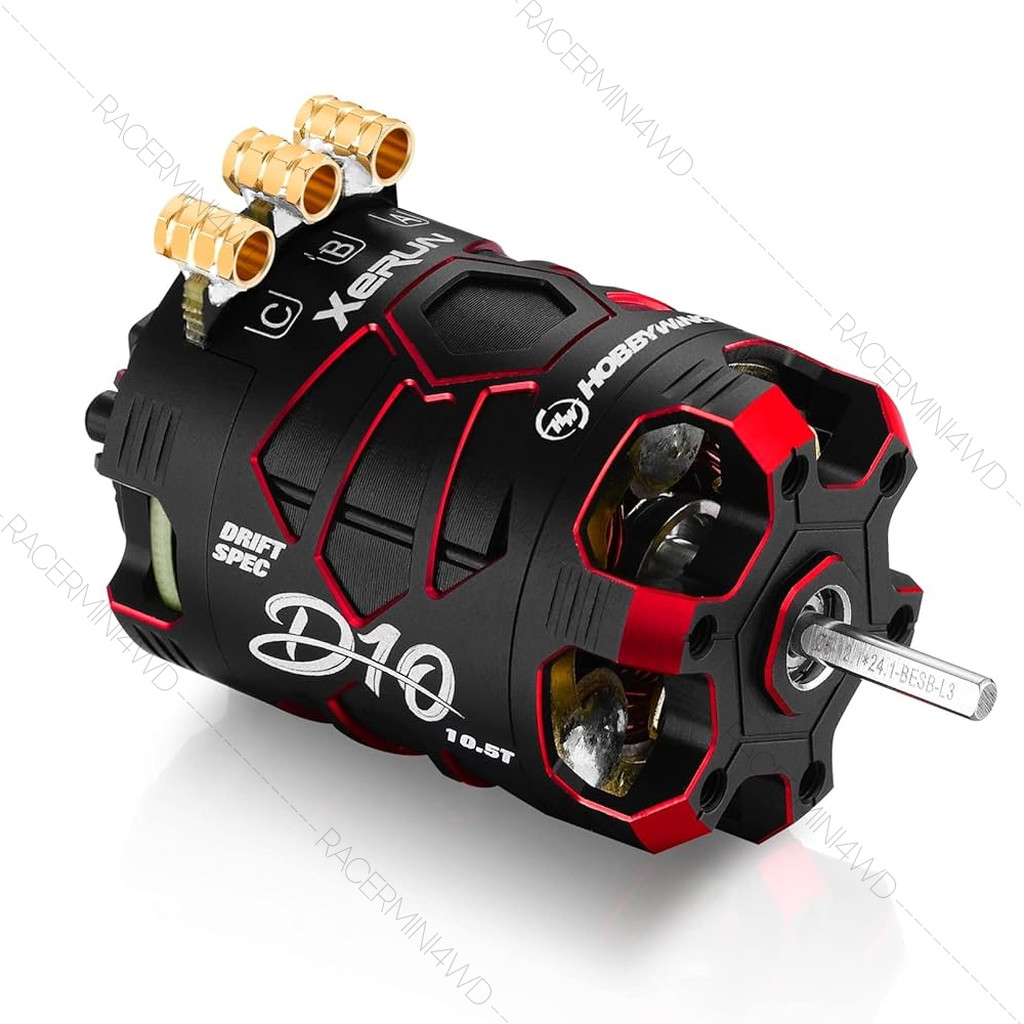 Hobbywing 30401135 XeRun D10 10.5T (Red) มอเตอร์รถบังคับฮ๊อบบี้วิงแท้